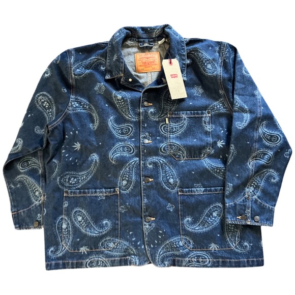 Levi’s X Snoop Dogg LOT 420 Paisley Denim Trucker Jacket Green Tab Unreleased - Picture 5 of 16